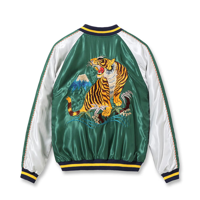 TAILOR TOYO（テーラー東洋） Lot No. TT15972-145 / Early 1950s Style Acetate Souvenir Jacket “ROARING TIGER” × “EAGLE”