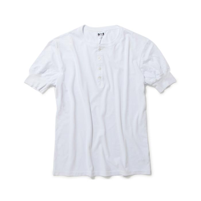 DTE カリフォルニア 10001-30 S/S HENLEY NECK S/Sヘンリーネック ホワイト