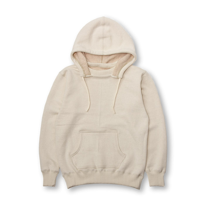 フルカウント 3745-23 After Hood Sweat Shirt Mother Cotton Ecru ジンバブエコットン 後付けパーカー エクリュ メンズ