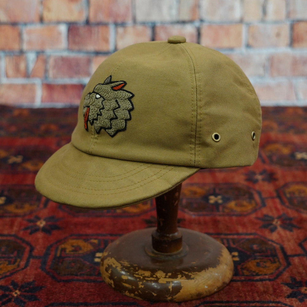 ミスターファットマン 5233005 Wolf HandChainStitch cap BEIGE ウルフトリプルコラボレーションキャップ 帽子 ベージュ メンズ