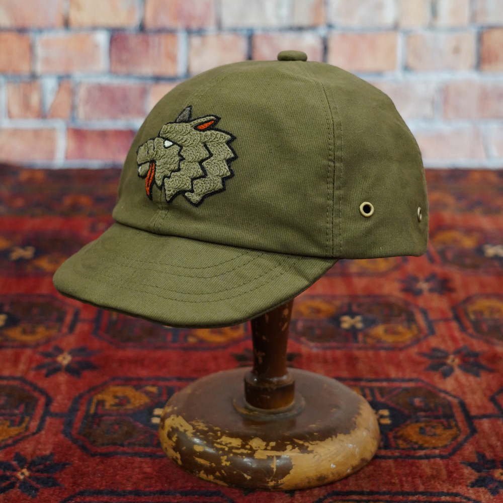 ミスターファットマン 5233005 Wolf HandChainStitch cap MOSS ウルフトリプルコラボレーションキャップ 帽子 モス メンズ