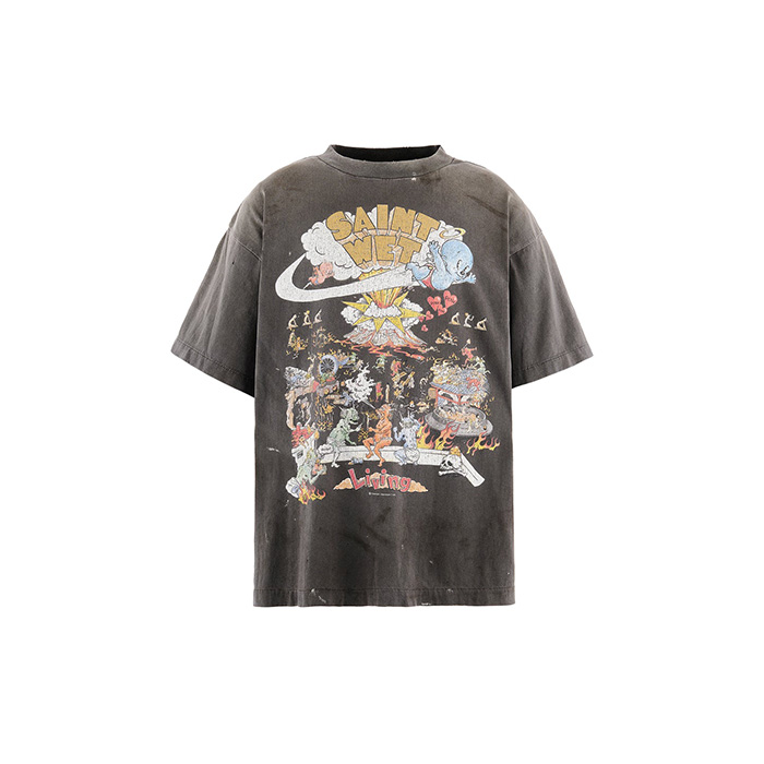 SAINT Mxxxxxx(セントマイケル) SM-MK1-0000-008 / SS T-SHIRT / LIVING / BLACK