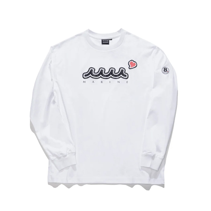 ACANTHUS(アカンサス) × muta MARINE(ムータマリン) MMAC-MA2671 Sweet Extra Logo L/S Tee ホワイト