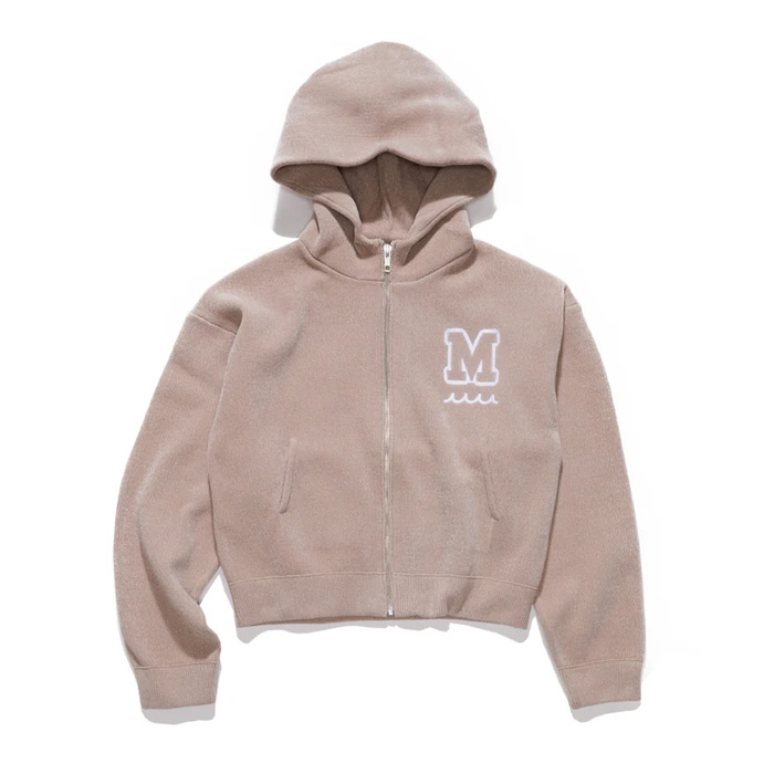 muta MARINE(ムータマリン) MMTK-446885 モールスムースニット クロップドジップパーカー レディース ベージュ