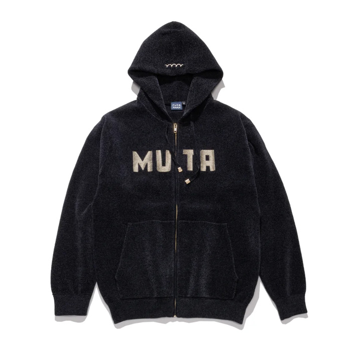 muta MARINE(ムータマリン) MMTK-446884 モールスムースニット ジップパーカー ブラック
