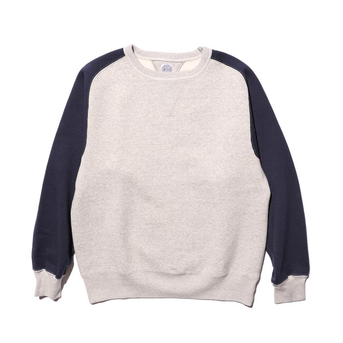 ジェラード AB82250 Champs Sweat Shirt 2 Tone ソルトアンドペッパー×オールドネイビー メンズ フリーダムスリーブスウェット