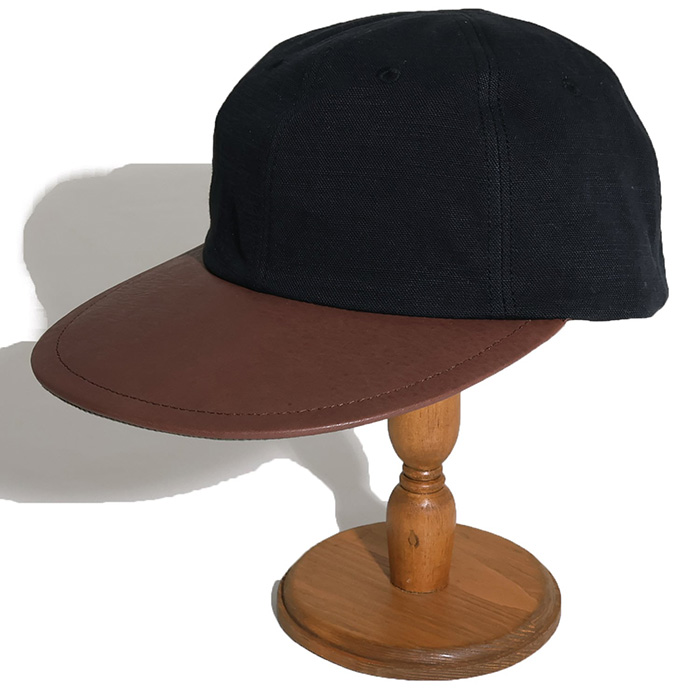 GYPSY＆SONS (ジプシーアンドサンズ) HUNTING LEATHER LONG BILL CAP　レザー キャップ　GS2629997:BLACK