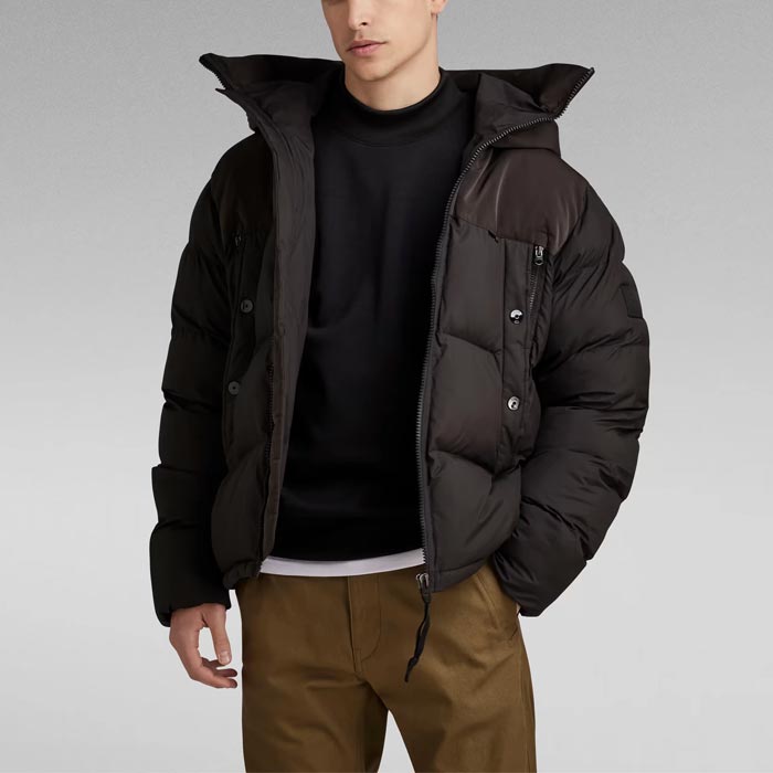 30％OFF ジースターロウ D23645-D199-6484 EXPEDITION PUFFER ブラック メンズ 中綿ジャケット アウター