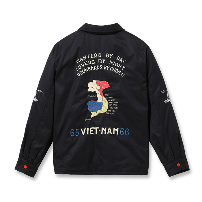 Lot No. TT15800 / Mid 1960s Style Reversible Vietnam Jacket “VIET-NAM MAP” × “LANDSCAPE” :BLACK