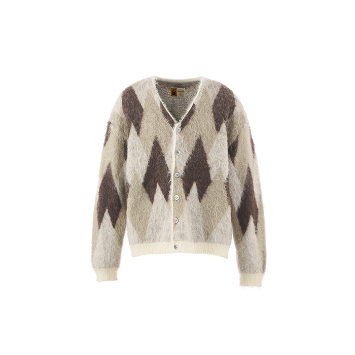 SAINT Mxxxxxx(セントマイケル)KNIT CARDIGAN/ARGYLE / MULTI  sm-hr1-0000-074