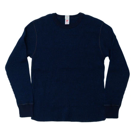 ビッグワッフルＴシャツ インディゴ