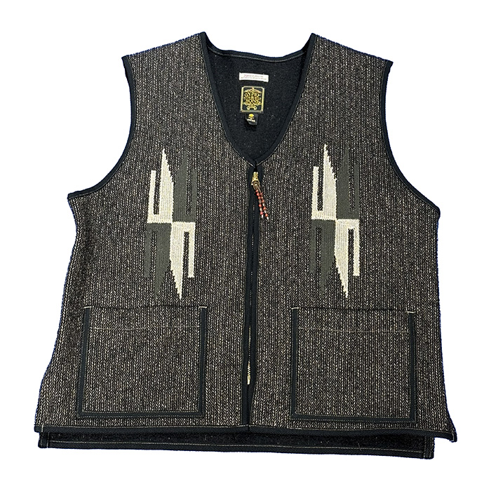 GYPSY＆SONS (ジプシーアンドサンズ) SALT & PEPPER SANTA-FE VEST GS2629905:BLACK
