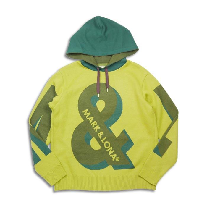 《SALE》30％OFF マークアンドロナ  MLM-3C-AB02 AND Knit Hoodie YELLOW ニットフーディ パーカー イエロー メンズ ゴルフ