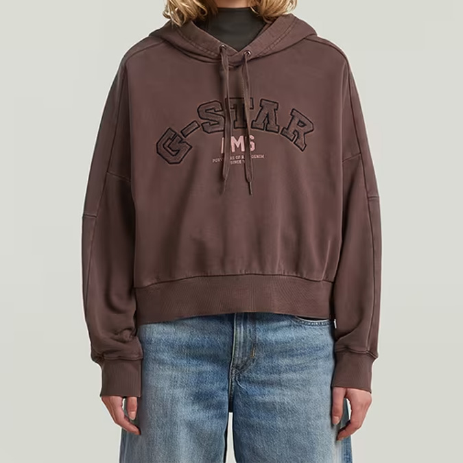 G-STAR RAW(ジースターロウ) D27266-D969-H312 Collegic Hoodie Sweater プルオーバーパーカー ブラウン