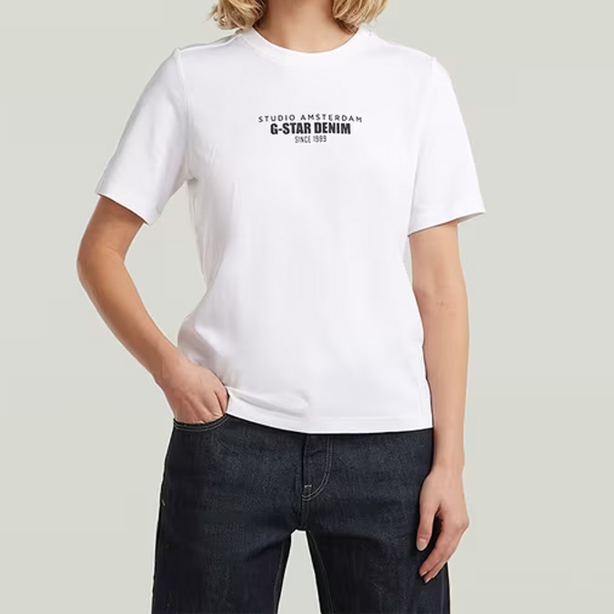 G-STAR RAW(ジースターロウ) D27976-C336-110 HD Graphic T-Shirt Tシャツ ホワイト