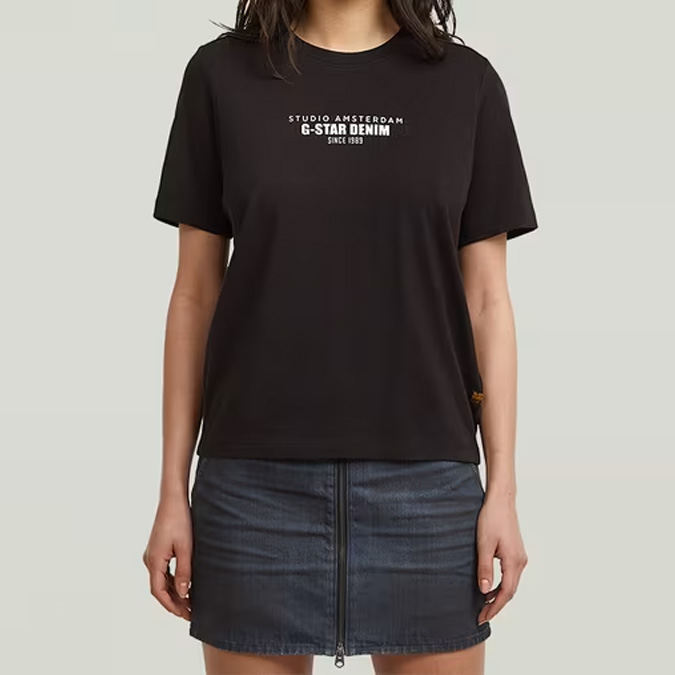 G-STAR RAW(ジースターロウ) D27976-C336-6484 HD Graphic T-Shirt Tシャツ ブラック
