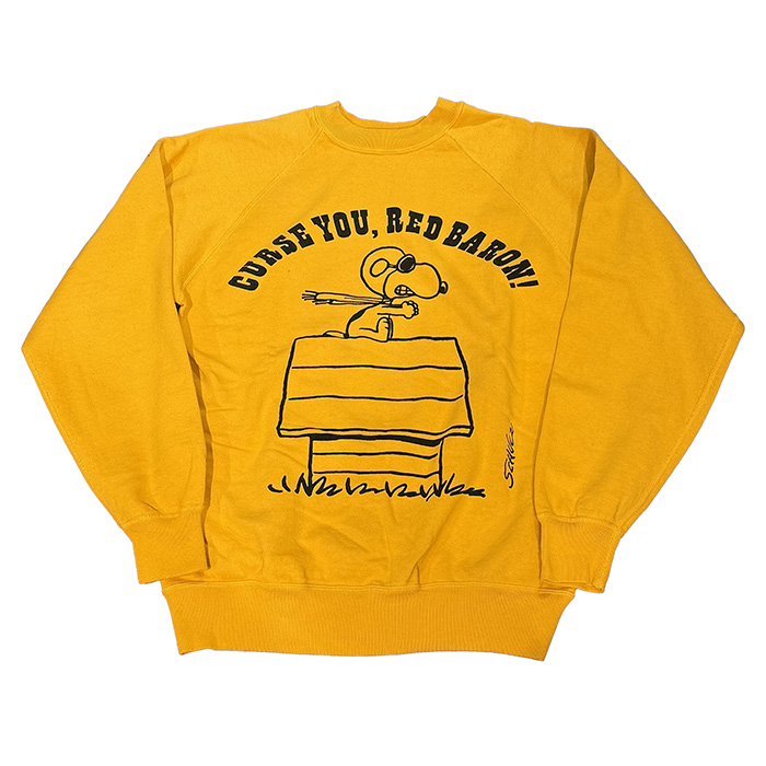 WAREHOUSE & CO.(ウエアハウス)Lot YP226W-1 PEANUTS SWEAT FLYING ACE:イエロー