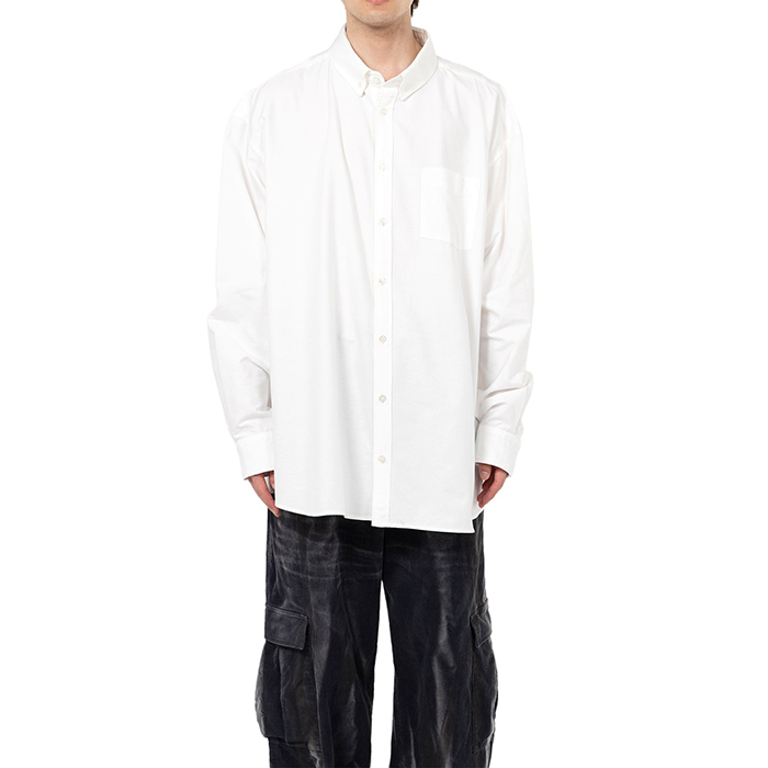 Oversized Oxford Shirt:WHITE