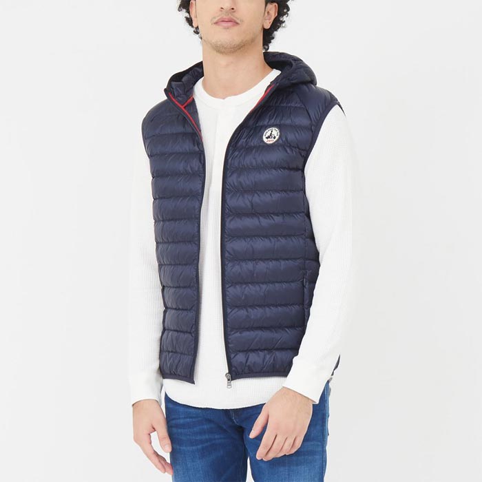 Hooded sleeveless down jacket Marine Pat：MARINE（J104）