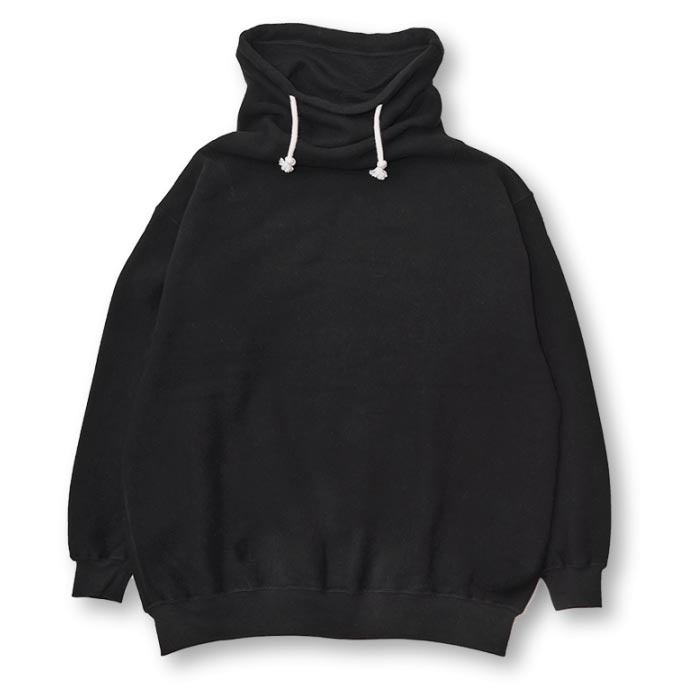 フルカウント FLO-009 FLO Off Turtleneck Sweatshirts ブラック メンズ オフタートル スウェット プルオーバー ルーズシルエット リヨセル コットン サスティナブル