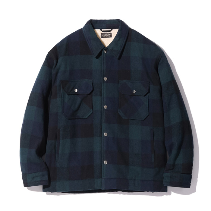 シュガーケーン Lot No. SC15448 / 3-COLOR BLOCK CHECK HEAVY FLANNEL CPO JACKET GREEN ブロックチェック ヘビーフランネル CPOジャケット グリーン メンズ