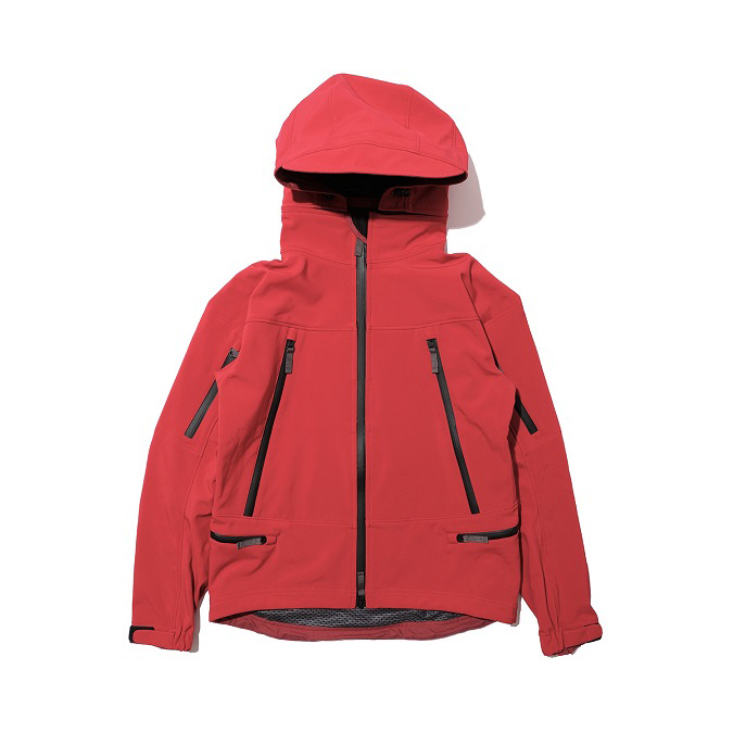 Arches Functional Parka-Double face soft shell- Slate :RED