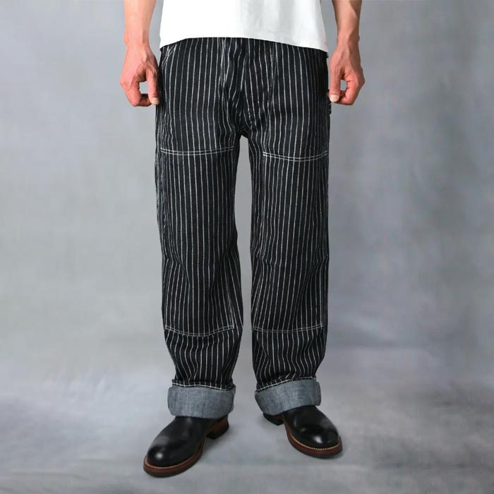 フラットヘッド FN-DP-701 WABASH DOUBLE KNEE PAINTER PANTS ウォバッシュ ダブルニーペインターパンツ メンズ 10oz チェーンステッチ裾上げ無料