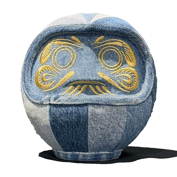 アップサイクルアートだるま　DENIM:GOLD