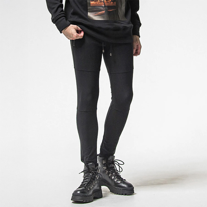 RESOUND CLOTHING(リサウンドクロージング) JOHNSON LINE HEAT PT / RC38-ST-009H / 裏起毛ジョンソンラインパンツ / ブラック×ブラック