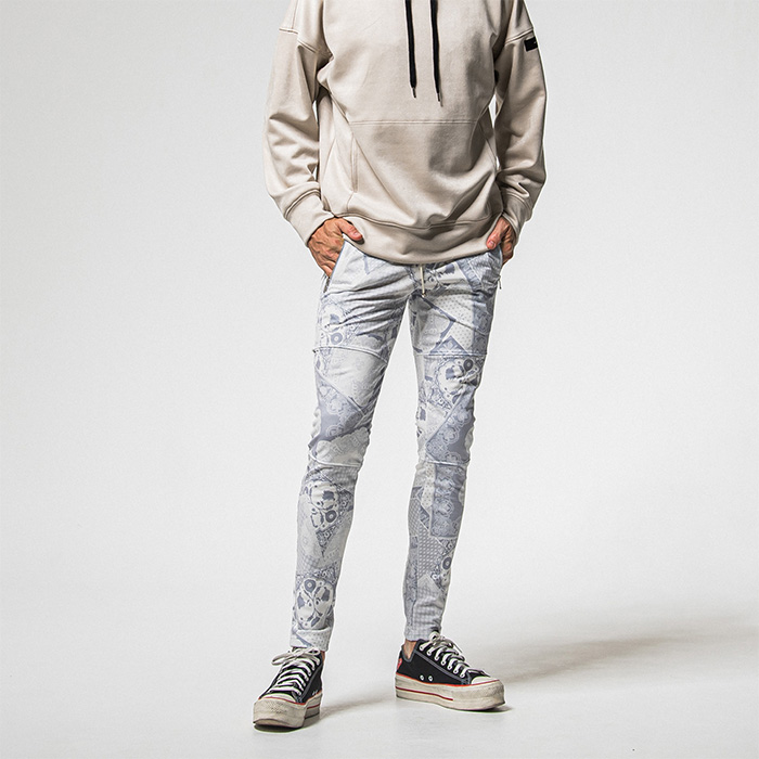 RESOUND CLOTHING(リサウンドクロージング) JOHNSON LINE HEAT PT / RC38-ST-009H / 裏起毛ジョンソンラインパンツ / ペイズリーグレー