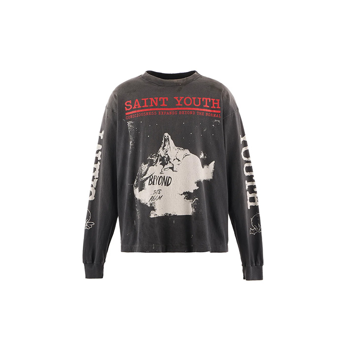 SAINT Mxxxxxx(セントマイケル) SM-HR1-0000-032 LS TEE/SAINT YOUTH/BLACK