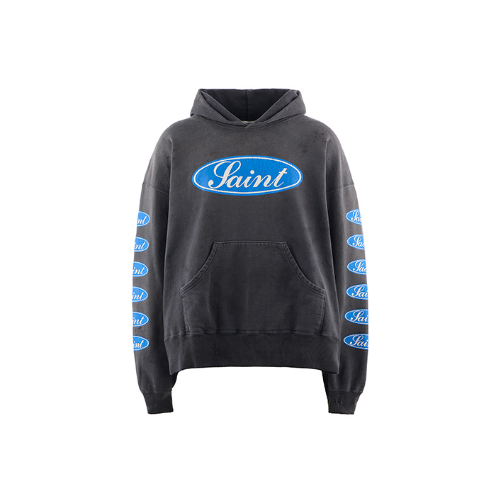 SAINT Mxxxxxx(セントマイケル) HOODIE/LOVE AMONG/BLACK/SM-HR1-0000-053 プルオーバーパーカー
