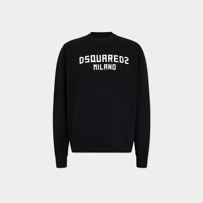 DSQUARED2(ディースクエアード) S74GU0927 Dsquared2 Milano Cool Fit Crewneck ブラック