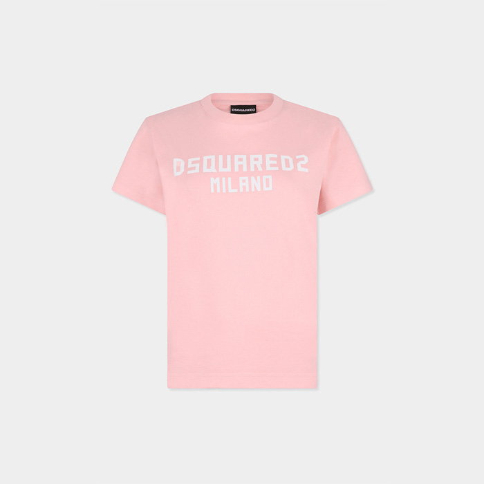 DSQUARED2(ディースクエアード) S75GD0523 Dsquared2 Milano Just Right Fit T-Shirt ピンク