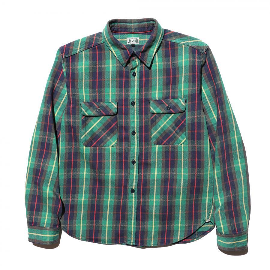 ジェラード JP02125 / JP02126 JELADO Union Worker Shirt Short Length アボカド メンズ ネルシャツ ショートレングス