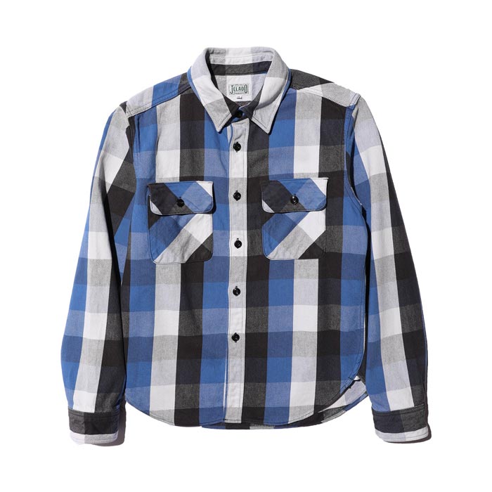 ジェラード JP82127 JP82128 Union Worker Shirt Regular Length ブルーマロン メンズ ネルシャツ レギュラー丈 ユニオンワークシャツ チェック 長袖 フランネル